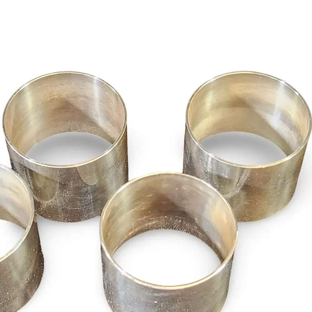 Danish Silver Napkin Holders Set of 4 Minimalist Scandinavian Modern Denmark